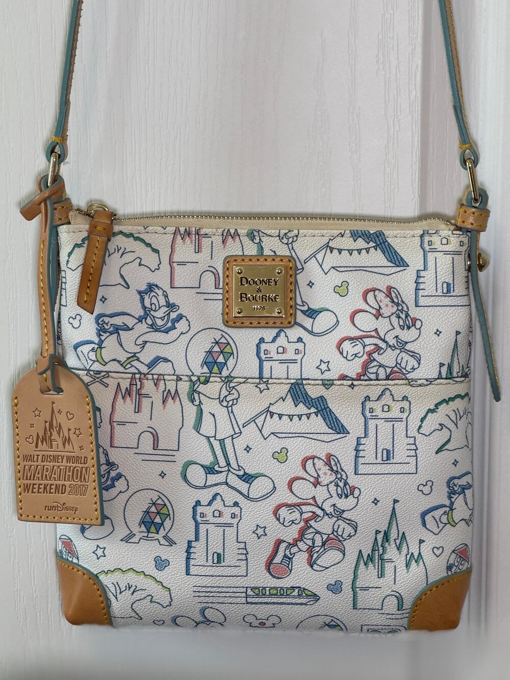 Dooney & Bourke Disney World Marathon Weekend 2017 Crossbody Purse Bag RARE